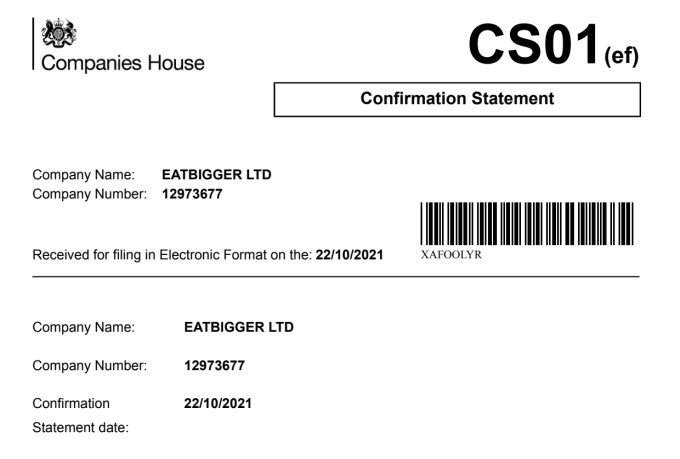 file confirmation statement for UK limited company